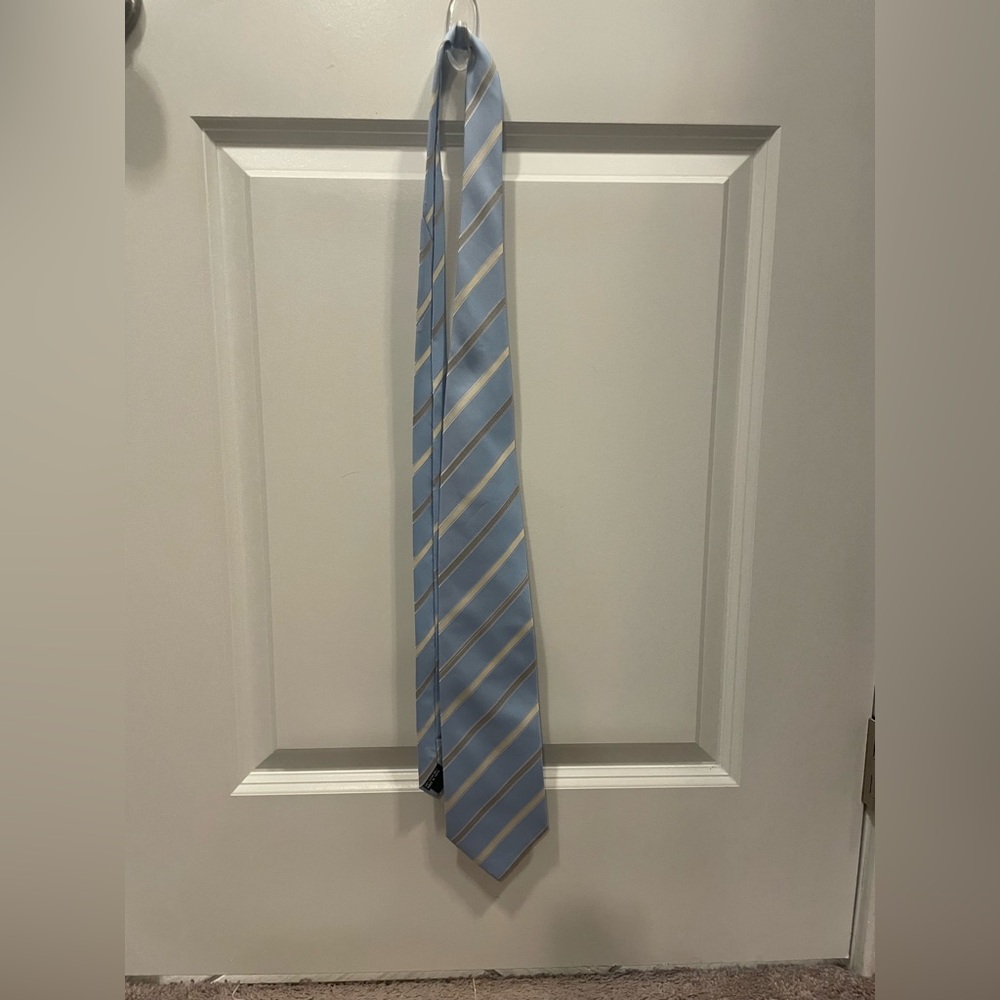 Studio Light Blue and Gray Diagonal Tie
